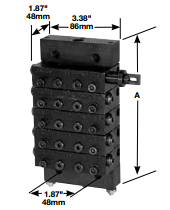 876123  |  MC2-HP Single Outlet Divider Valve with Right Side Cycle Indicator