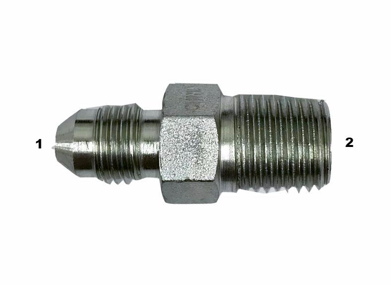 2404  |  Male JIC to Male Pipe Adapter