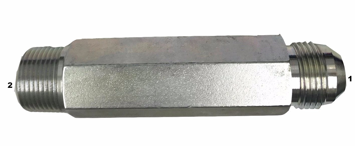 2404-LL  |  Male JIC to Male Pipe - Extra Long