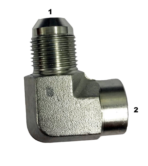 2502  |  Male JIC to Female Pipe Adapter 90 Degree Elbow