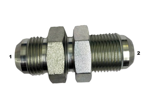 2700-LN  |  Male JIC to Male JIC Bulkhead Union with Locknut Adapter
