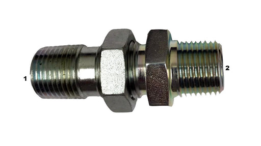 2708-LN  |  Male Pipe to Male Pipe Bulkhead Adapter with Locknut