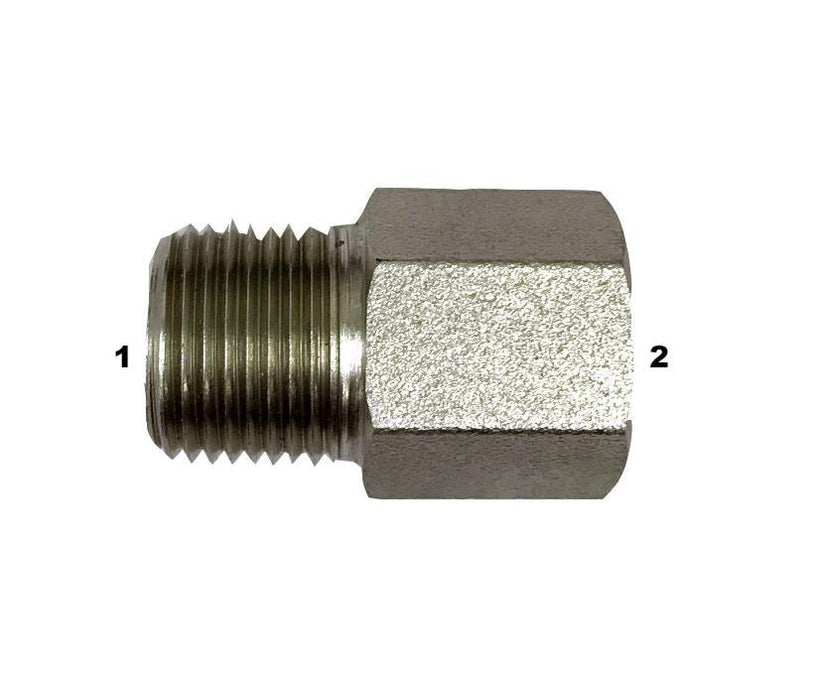 3826  |  Male Pipe to Female BSPP Adapter