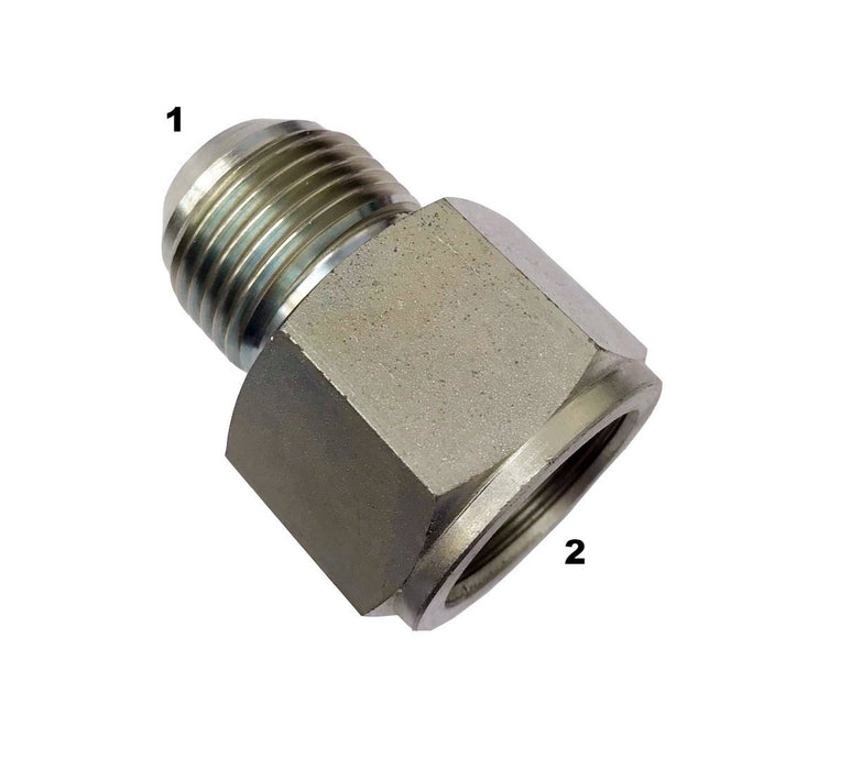 3871  |  Male JIC to Female JIS Solid (30 Degree Seat BSPP Thread)