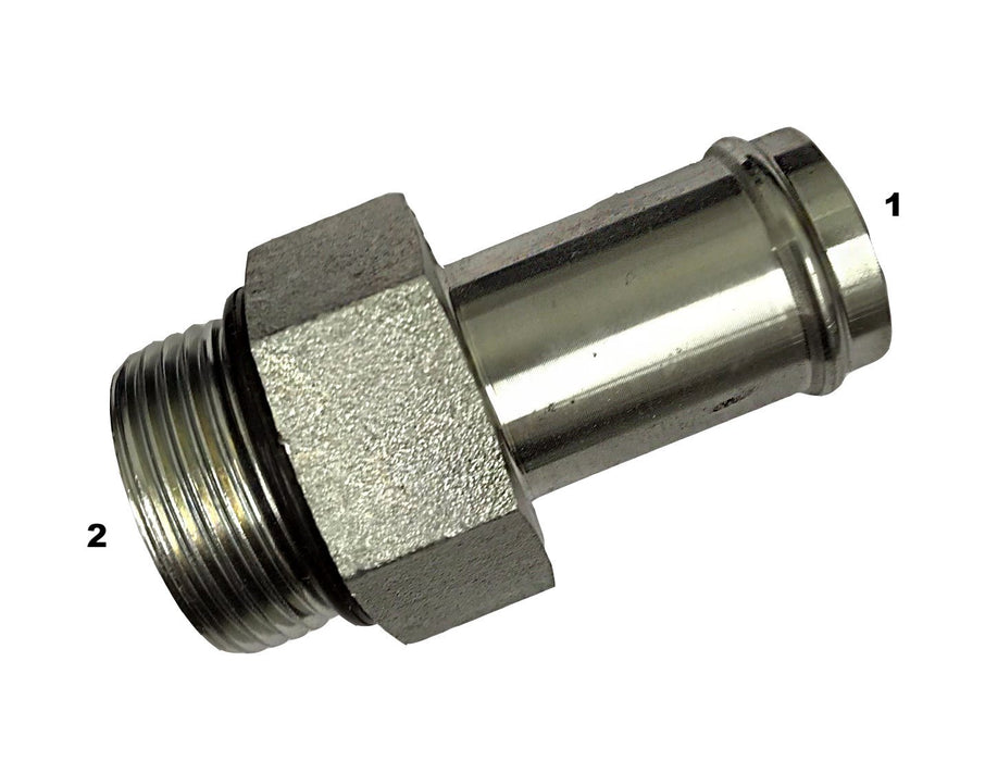 4604  |  Beaded Hose Stem to Male O-Ring Adapter