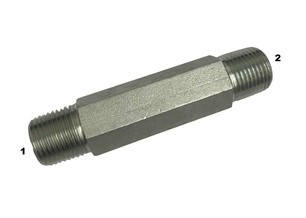 5404-L  |  Long Hex Pipe Nipple Male Pipe to Male Pipe Adapter