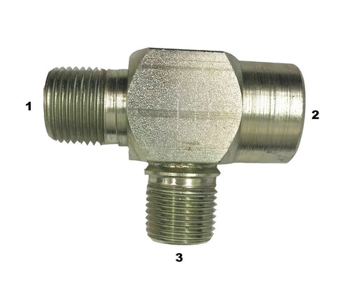 5603  |  Run Pipe Tee Adapter Male Pipe to Female Pipe to Male Pipe