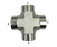 5652  |  Pipe Cross Adapter Female to Female to Female to Female