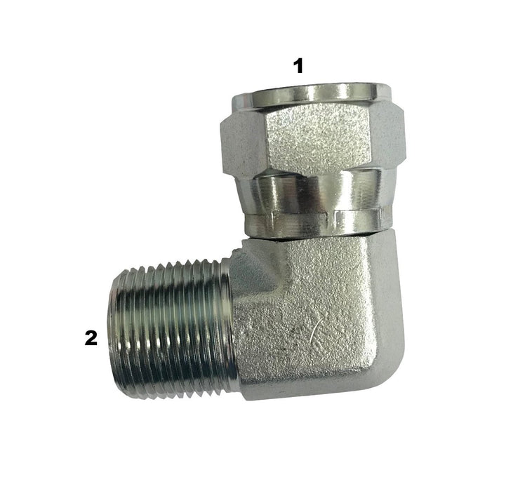 6501  |  Female JIC Swivel to Male Pipe 90 Degree Elbow