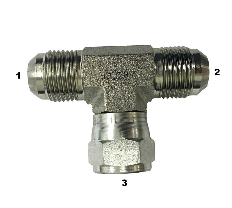 6600  |  Male JIC to Female JIC Swivel Branch Tee