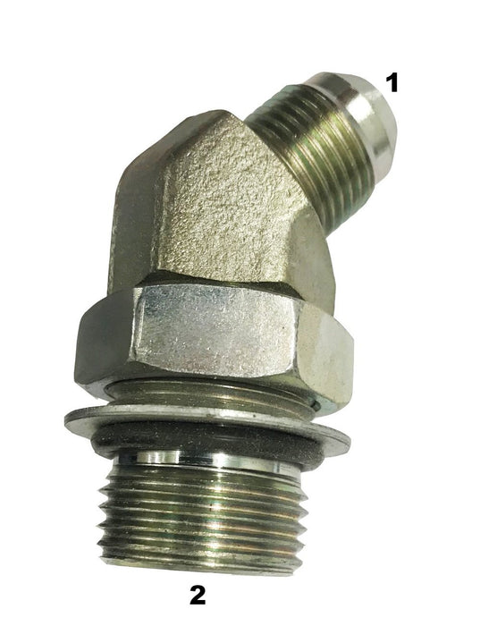 6802  |  Male JIC to Male O-Ring 45 Degree Elbow