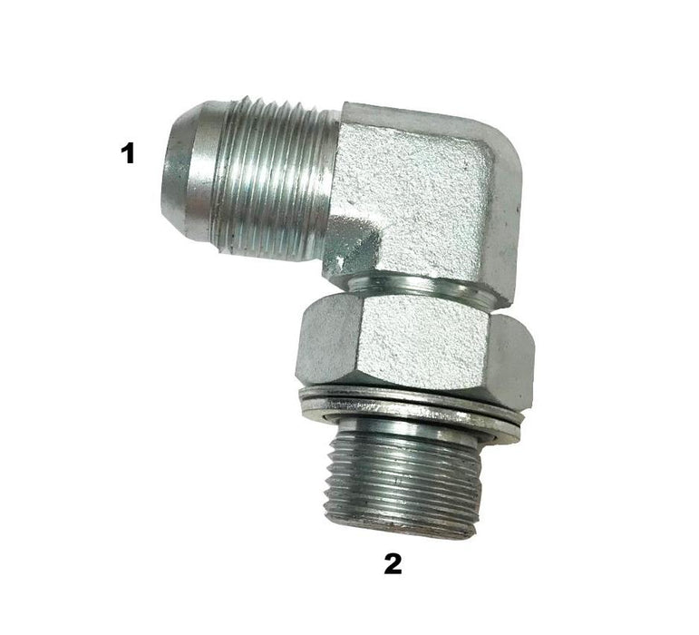 7801  |  Male JIC to Male Metric 90 Degree Elbow