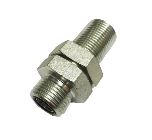 FF2700-LN  |  Male O-Ring Face Seal to Male O-Ring Face Seal Bulkhead Union with Locknut